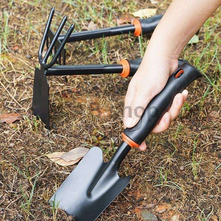 Kertészeti szerszámkészlet 3 db – lapát, gereblye, kapálógép (31 cm)