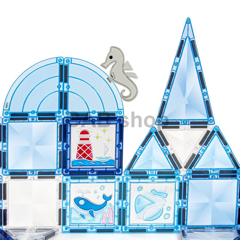 Magnetická stavebnica Window Art Ocean 40ks - Magnetic Tiles