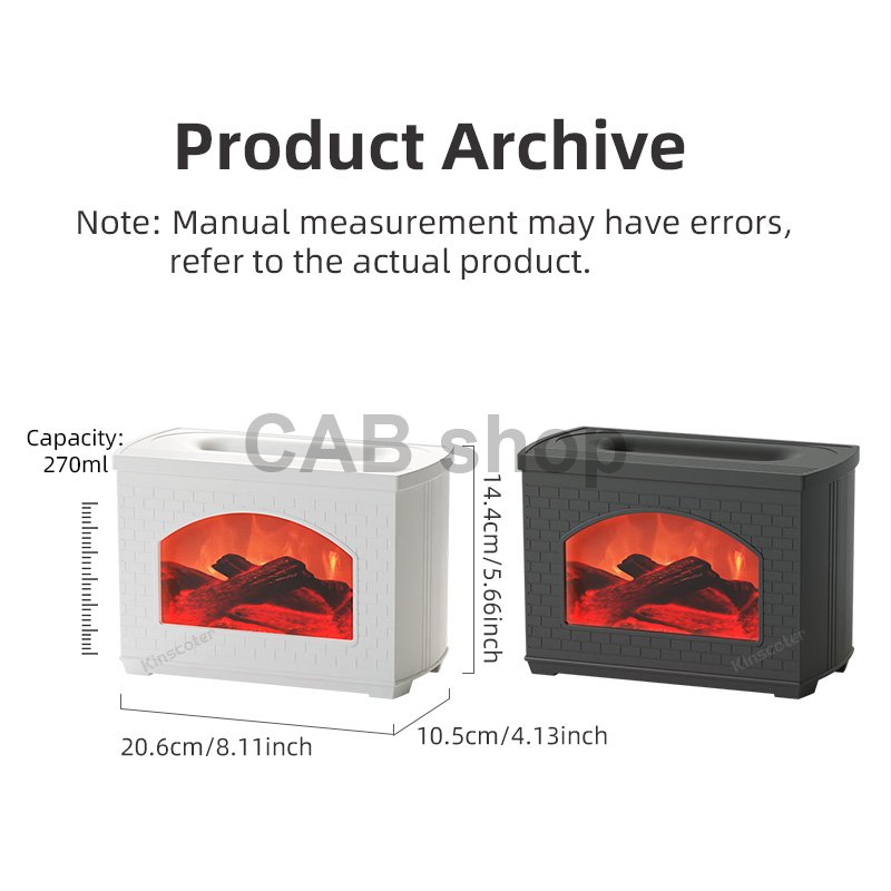 Aroma diffuser Fireplace Flame black
