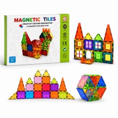 Set de construc?ie magnetic - 60 buc – Plăci magnetice II