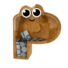 Wooden money box - Letter P