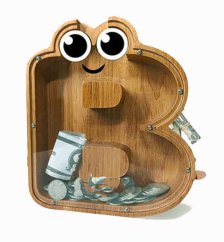 Pokladnička dřevěná - Písmenko B