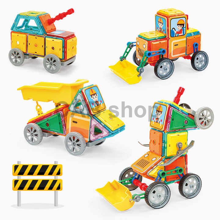Magnetic building kit Heavy Equipment set 98pcs - Magical Magnet II