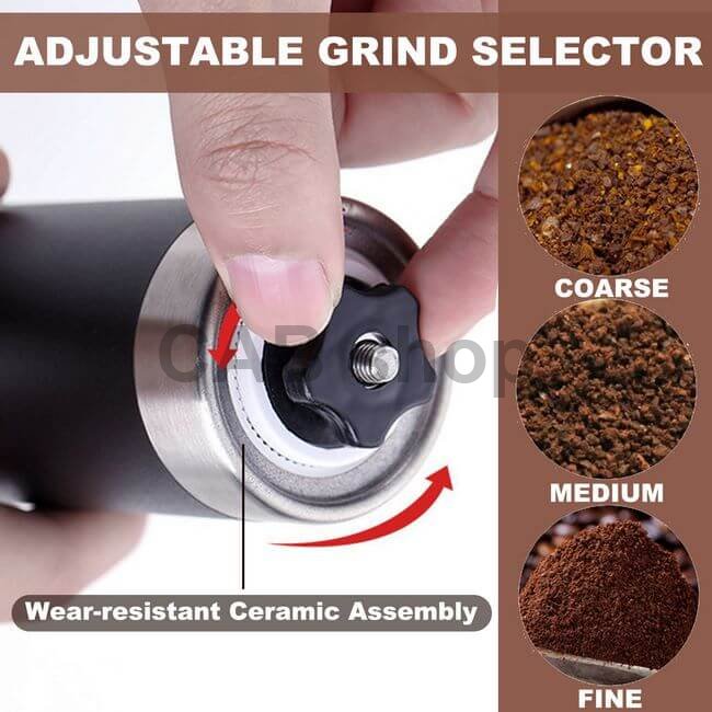 PARACITY manual coffee grinder, stainless steel, black