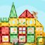 Magnetická stavebnica Window Art Farm 46ks - Magnetic Tiles
