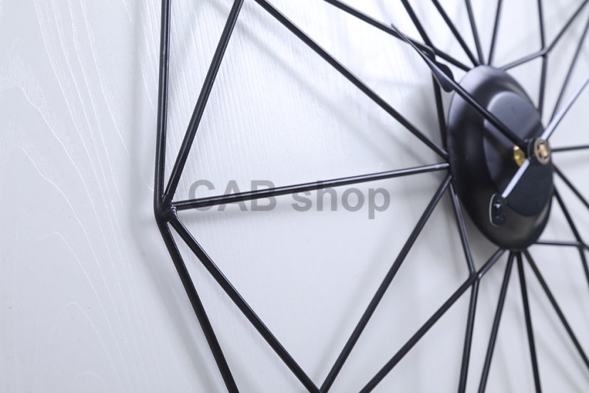 Designer wall clock MODENA Black 50cm