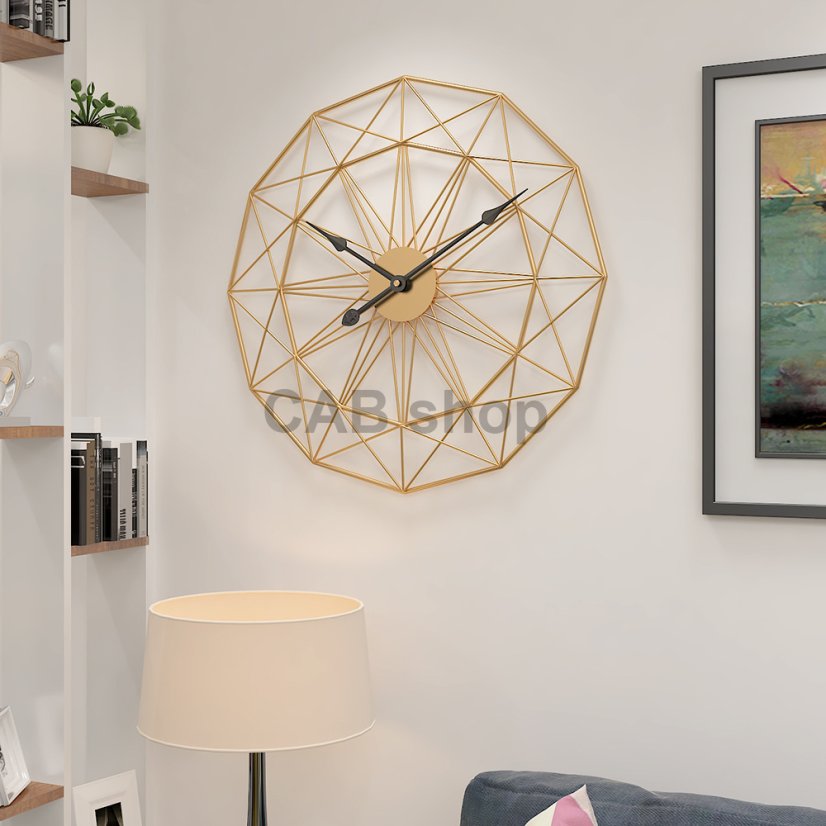 Designer wall clock Orient Black 50cm