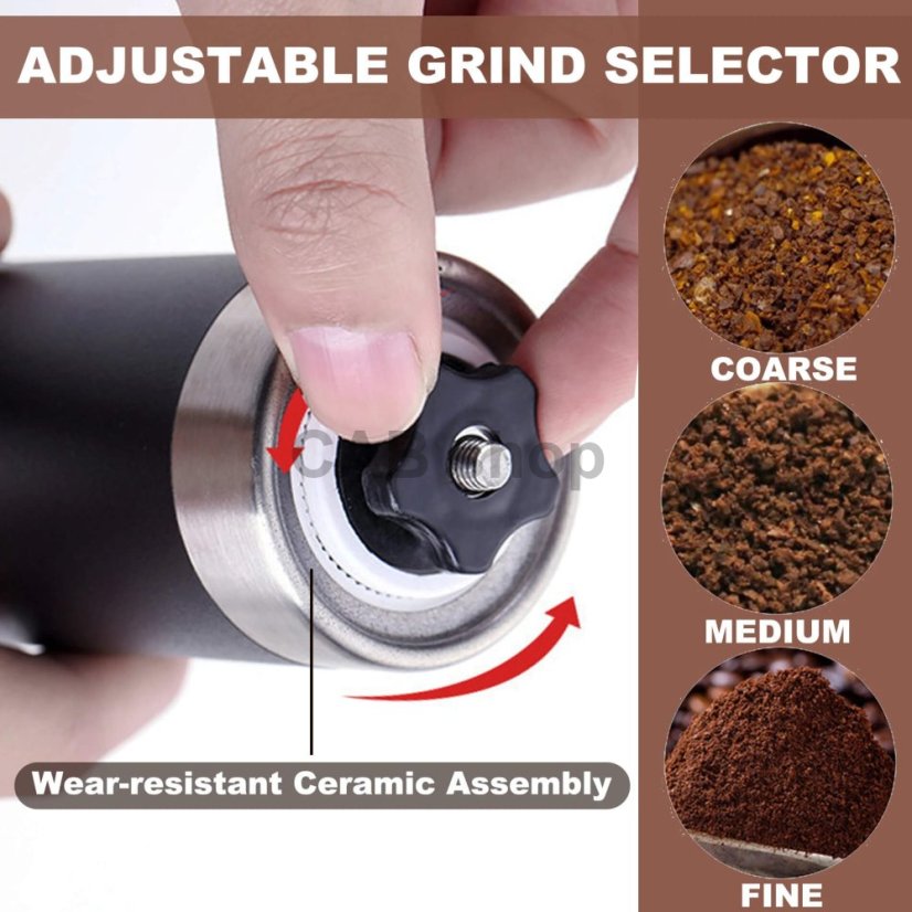 PARACITY manual coffee grinder stainless steel black 30g