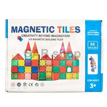 Magnetni sestav za otroke set 88 kosov - Magnetic Tiles