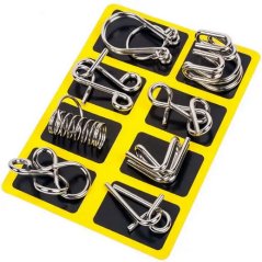 Zestaw 8 metalowych puzzli od CAB Toys - żółty Zestaw 8 metalowych puzzli od CAB Toys - żółty