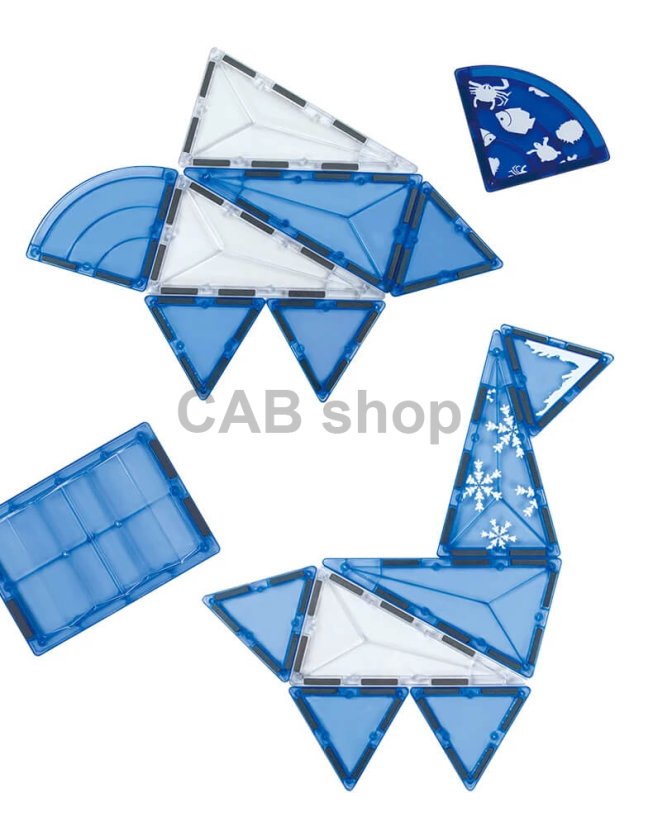 Magnetická stavebnice Ocean  sada 56ks – Magnetic Tiles