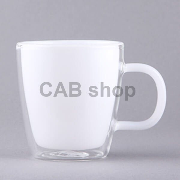 Thermo mug with double glass 300ml - jade white