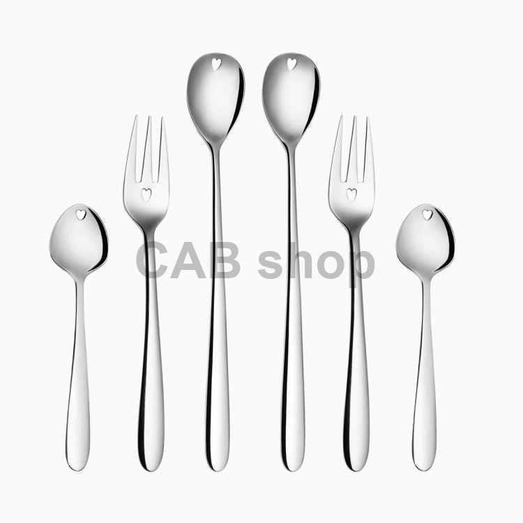 Darilni set s 6 srčki - Love Cutlery