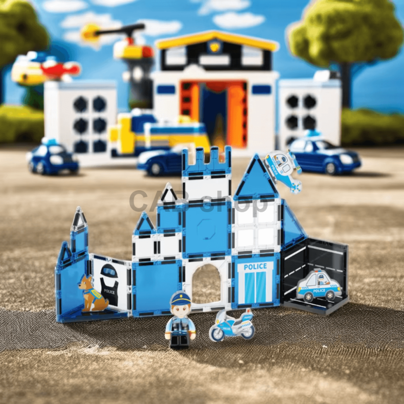 Magnetická stavebnice Police 28ks – Magnetic Tiles