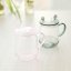 Mug with one glass and lid - transparent black