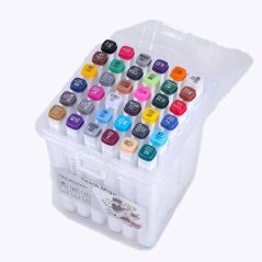 Dvostranski markerji - markerji | set v plastični škatli po 36 kos