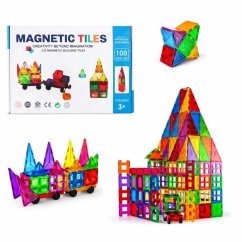 Magnetni sestav za otroke set 108 kosov - Magnetic Tiles