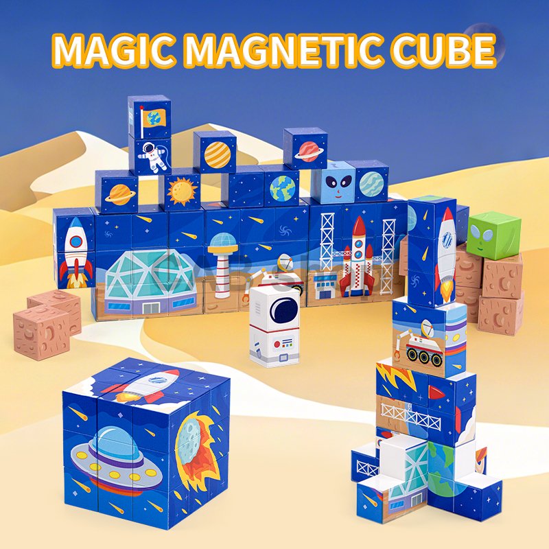 Magnetická stavebnice Magic Magnetic Cube - Space