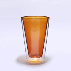 Termopohár s dvojitým sklom 350ml- amber