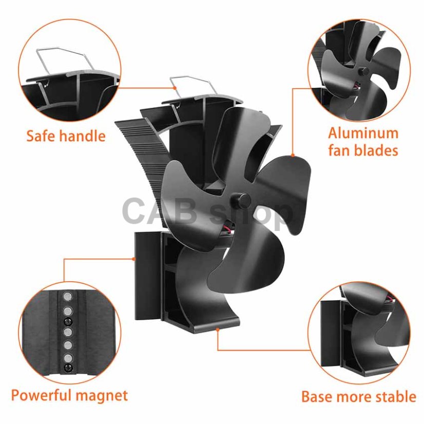 Ventilátor kandallókályhához és füstelvezetőhöz 4 Fire PRO 694 - TURBO VENTILÁTOR