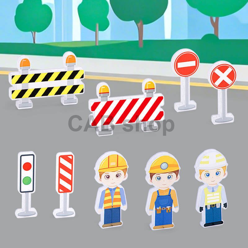 Magnetne ploščice Railway City Magnetic Tiles – vlak in železniške proge, 85 kos