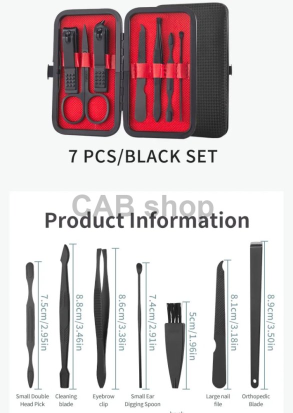 Manicure set 7 pieces LUX