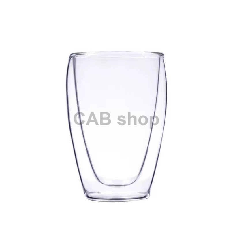Termopohár s dvojitým sklom 350ml - clear