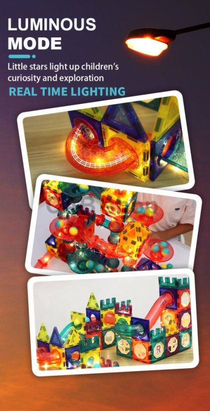 Magnetni gradnik Castle Dragon 262 delni set - Magic Magnetic Blocks