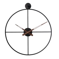 Dizajnové nástenné hodiny Clean Black 50cm