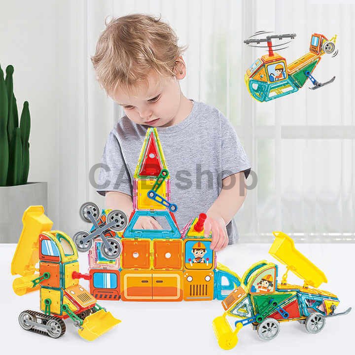 Magnetická stavebnice Heavy Equipment set 126ks - Magical Magnet II