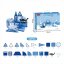 Magnetic building kit Ocean set of 25 pieces - Magnetic Tiles