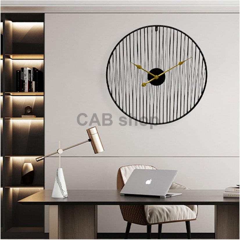 Dizajnerska stenska ura Decore 2  Black 60cm