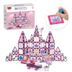 Zestaw magnetyczny Window Art Castle 126 szt. - Magnetic Tiles