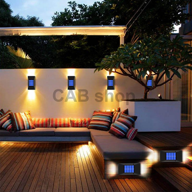 Zewnętrzna lampa solarna LED – 2 szt