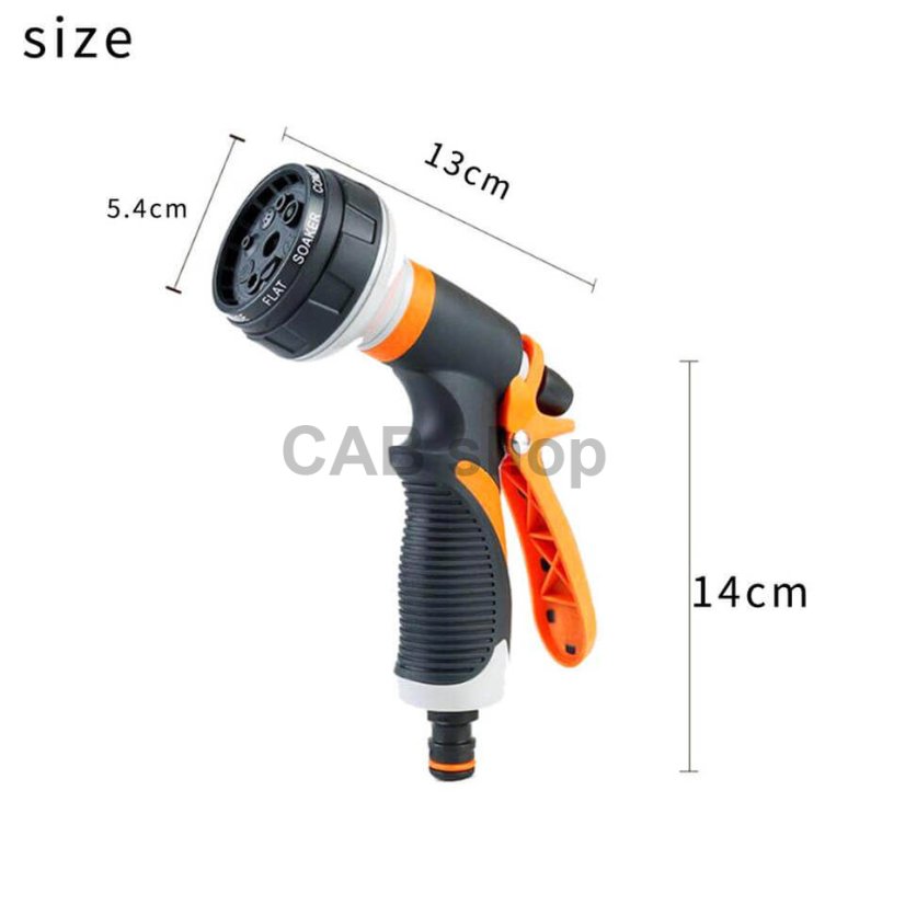 Univerzális kertészeti tömlőpisztoly – 8 üzemmóddal (ABS)