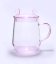 Mug with one glass and lid - pink
