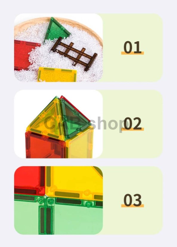 Magnetická stavebnica Farm sada 46ks - Magnetic Tiles