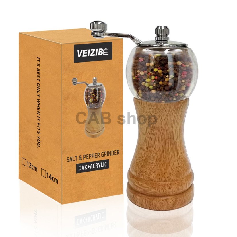 Wooden manual pepper or salt mill - SPM-05