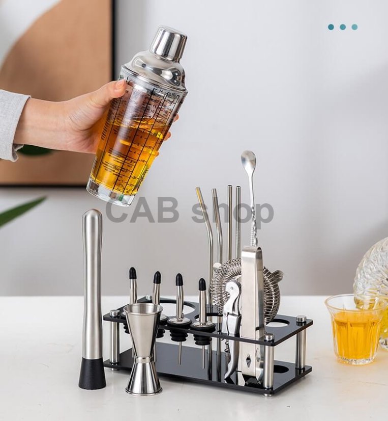 Bartender's set for mixing cocktails (17pcs set 750ml)
