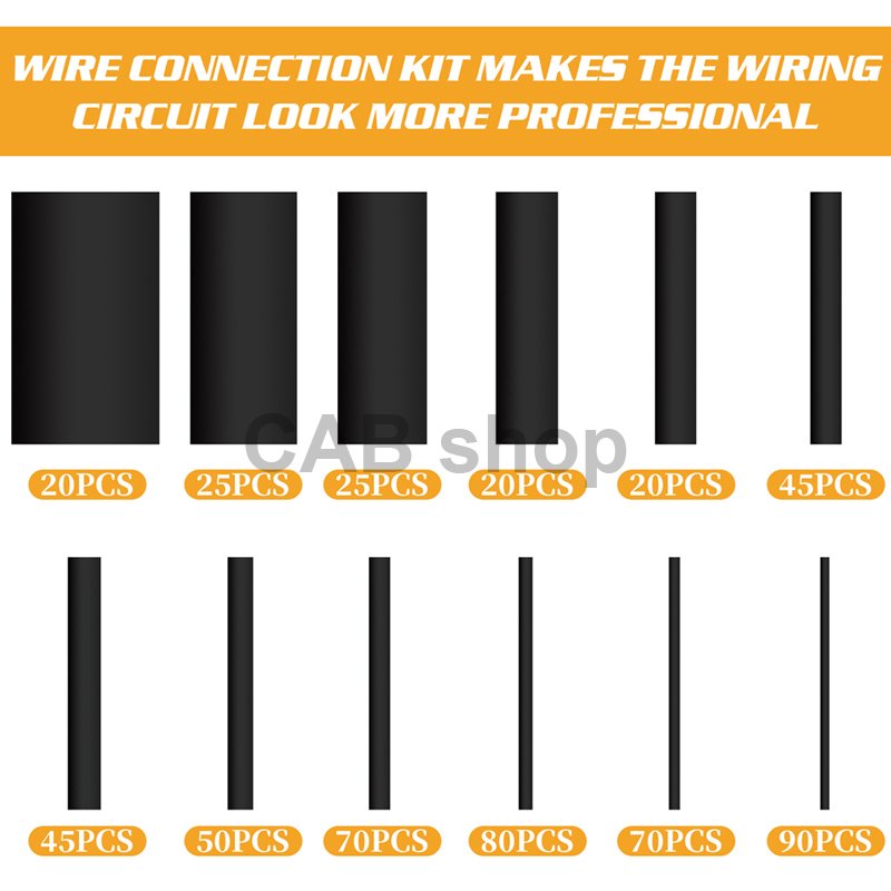 Zestaw 560 rurek termokurczliwych do kabli