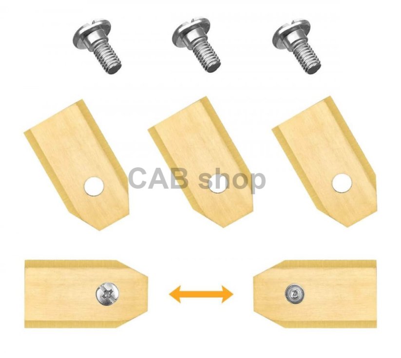 Zestaw 9 ostrzy tytanowych 0,75 mm do kosiarek automatycznych