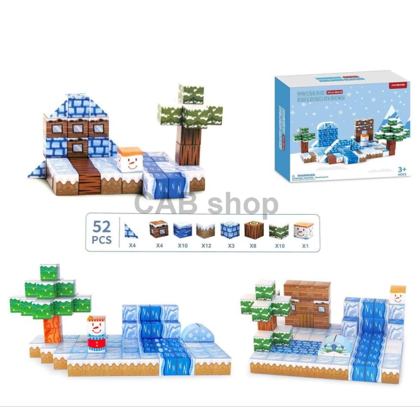 Magnetic Building Block - Mine World 52ks 