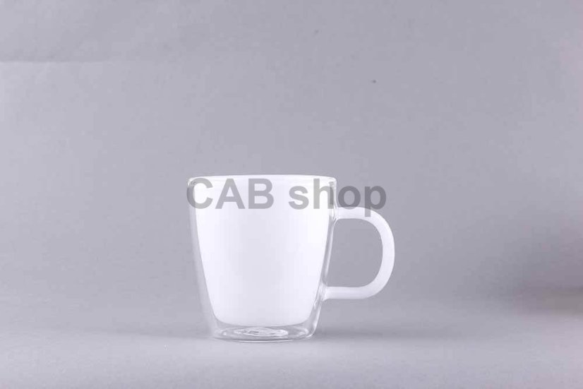 Thermo mug with double glass 300ml - jade white
