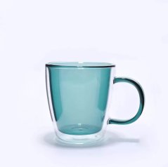 Termo hrnček s dvojitým sklom 300ml - Teal