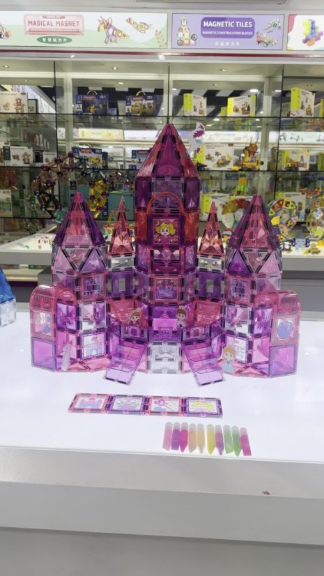 Magnetická stavebnica Window Art Castle 126ks - Magnetic Tiles