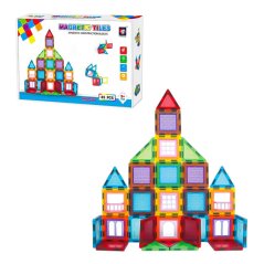 Magnetická stavebnice 45ks sada - Magnetic Tiles