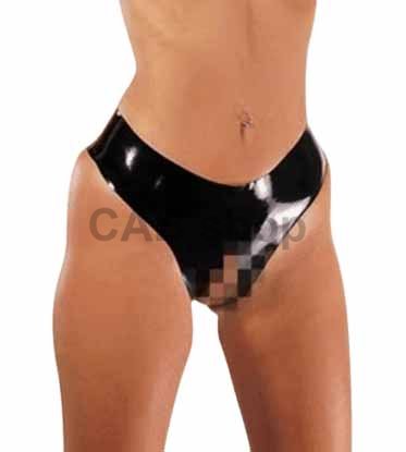 Latex tanga lyukkal