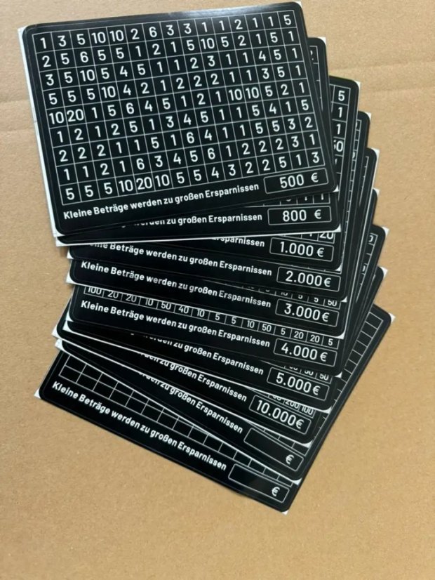 Pokladnička na šetření peněz od 500 do 10 000€  - černá