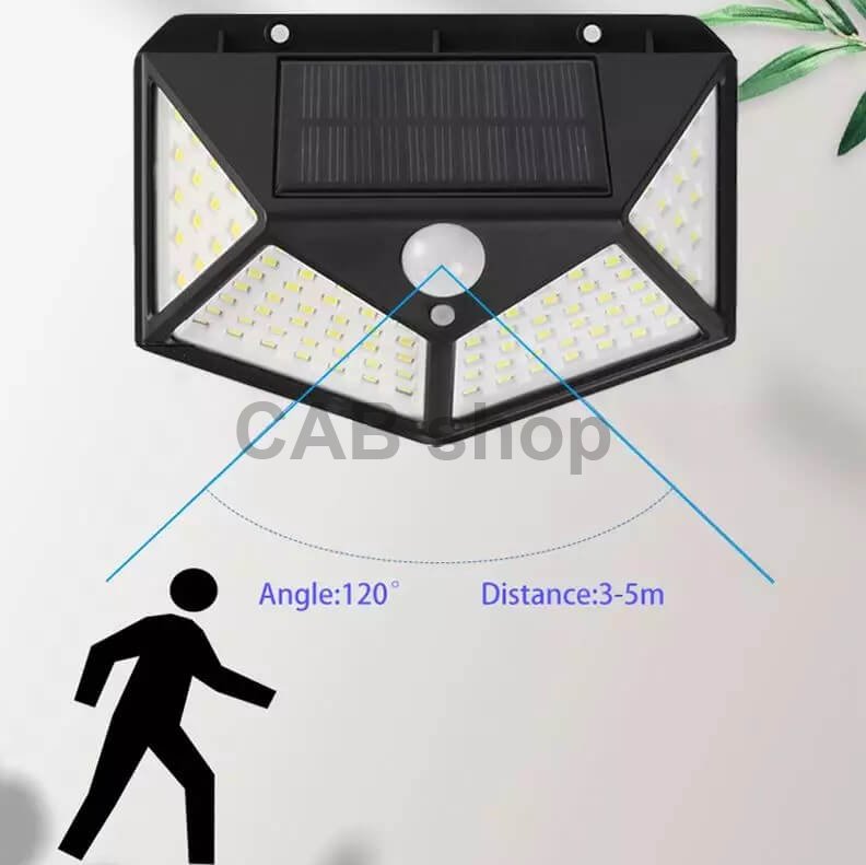 Zewnętrzna lampa solarna LED 100 z czujnikiem