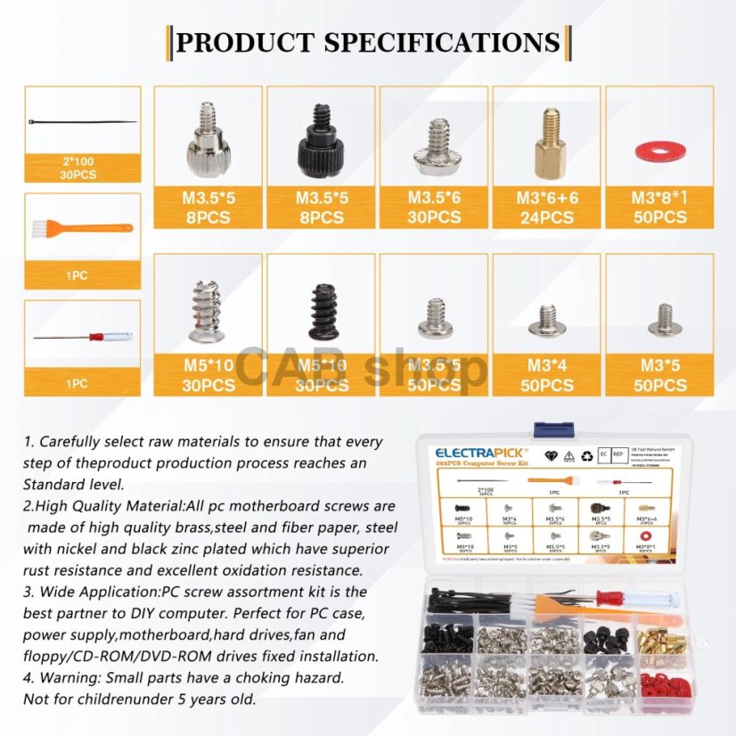 Sada skrutiek pre PC - 362ks